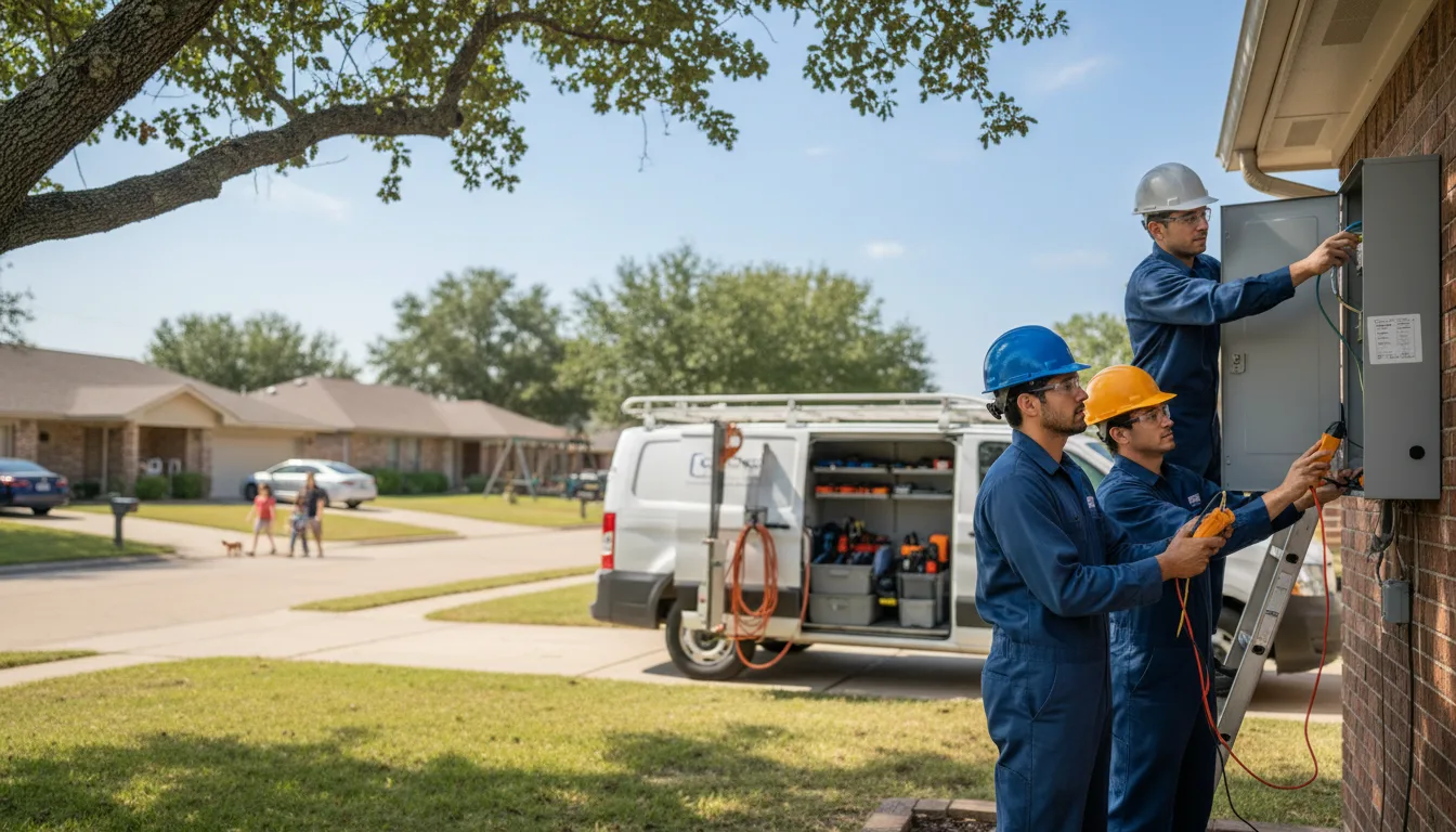 Certified electrician providing emergency electrical services in Dodd City, TX